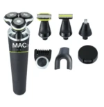 MAC MC-8819 – Rasoir Électrique Rotatif 4 Têtes Rechargeable rasoir 4 boules Rasoir Électrique mac