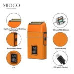 MIOCO M7050 – Rasoir Électrique Professionnel 8500 RPM Batterie 1300 mAh – bleu rasoir mioco