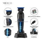 MIOCO M9696 Tondeuse Professionnelle Sans Fil 6700 Tr/min Batterie 2000 mAh tondeuse avec levier tondeuse mioco