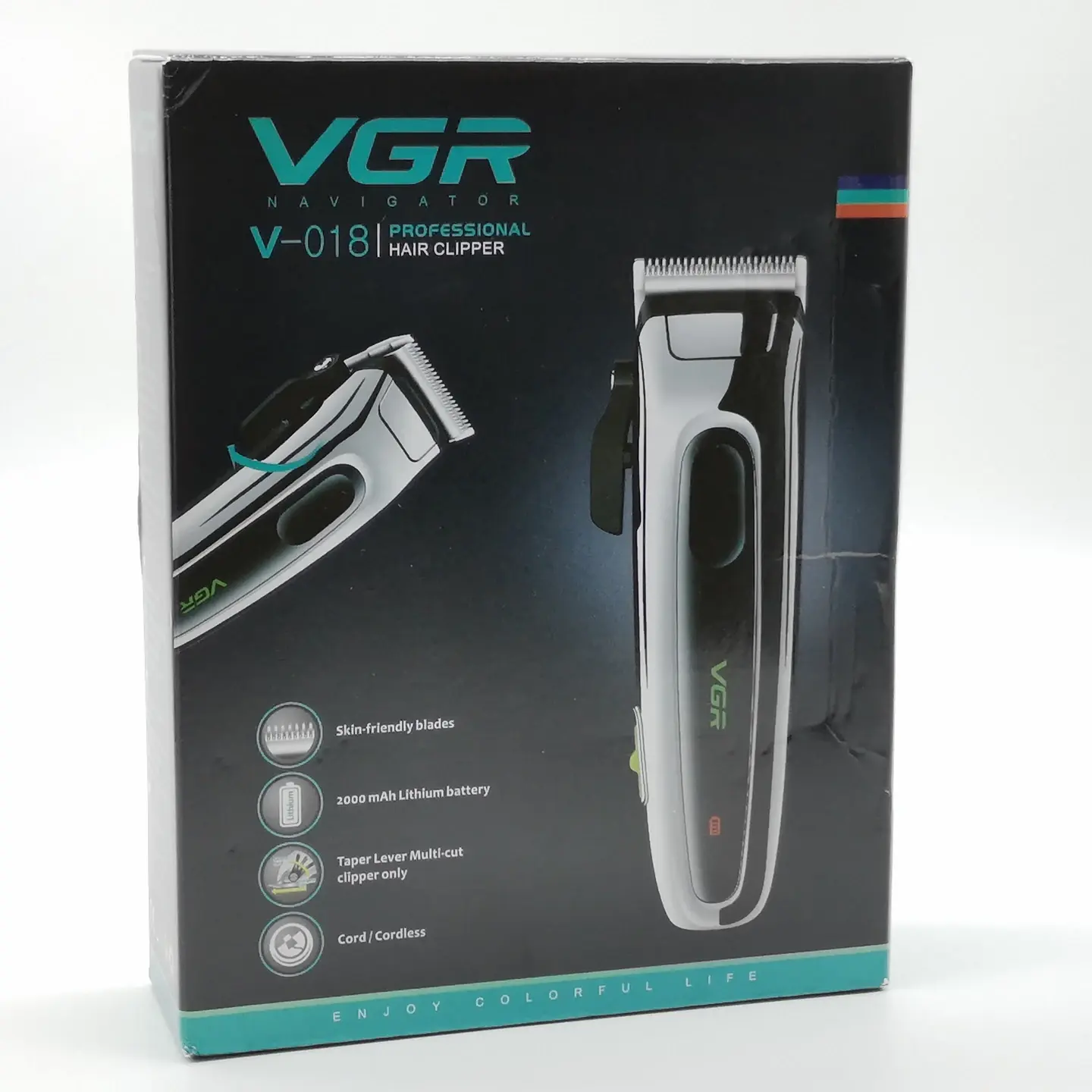 VGR V-018 Tondeuse Pro Cheveux et Barbe 10 W Autonomie 180 Minutes tondeuse 10W tondeuse avec levier