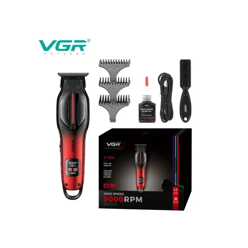 VGR V-226 – Tondeuse de finition professionnelle sans fil 7W batterie 2500 mAh Tondeuse professionnelle tondeuse vgr