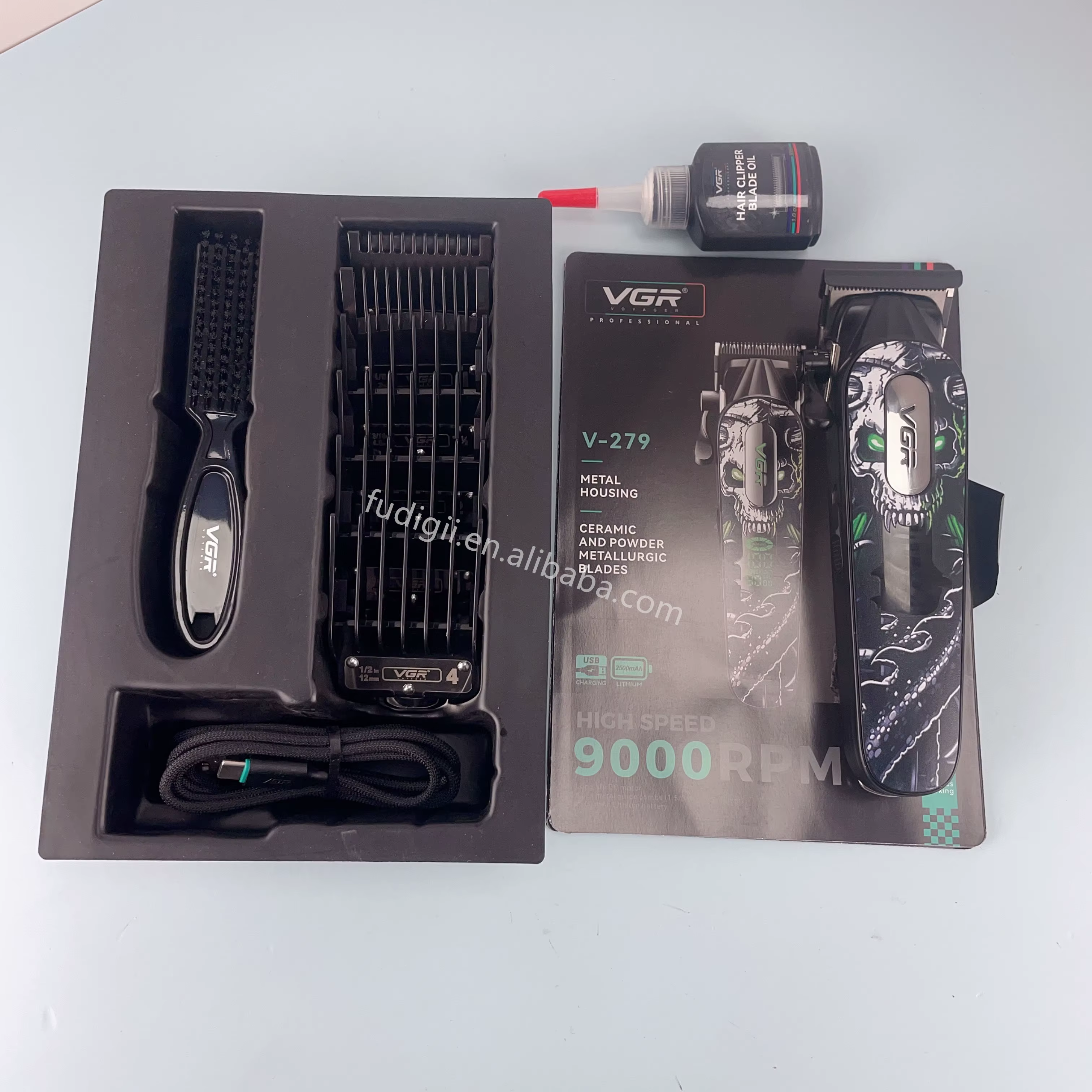 VGR V-279 tondeuse sans fil avec bras – moteur 9000 tr/min batterie 2500 mAh tondeuse avec levier Tondeuse professionnelle