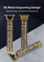 Vintage T9 tondeuse pro pour barbe et cheveux batterie 1200 mAh rechargeable par USB doré gold tondeuse bon prix
