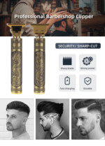 Vintage T9 tondeuse pro pour barbe et cheveux batterie 1200 mAh rechargeable par USB doré gold tondeuse bon prix