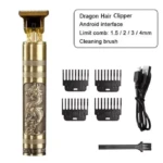 Vintage T9 tondeuse pro pour barbe et cheveux batterie 1200 mAh rechargeable par USB doré gold tondeuse bon prix