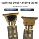 Vintage T9 tondeuse pro pour barbe et cheveux batterie 1200 mAh rechargeable par USB doré gold tondeuse bon prix