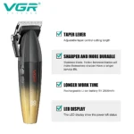 VGR V-003 pack tondeuse à cheveux professionnel affichage numérique tondeuse pour hommes double tondeuse tondeuse avec levier
