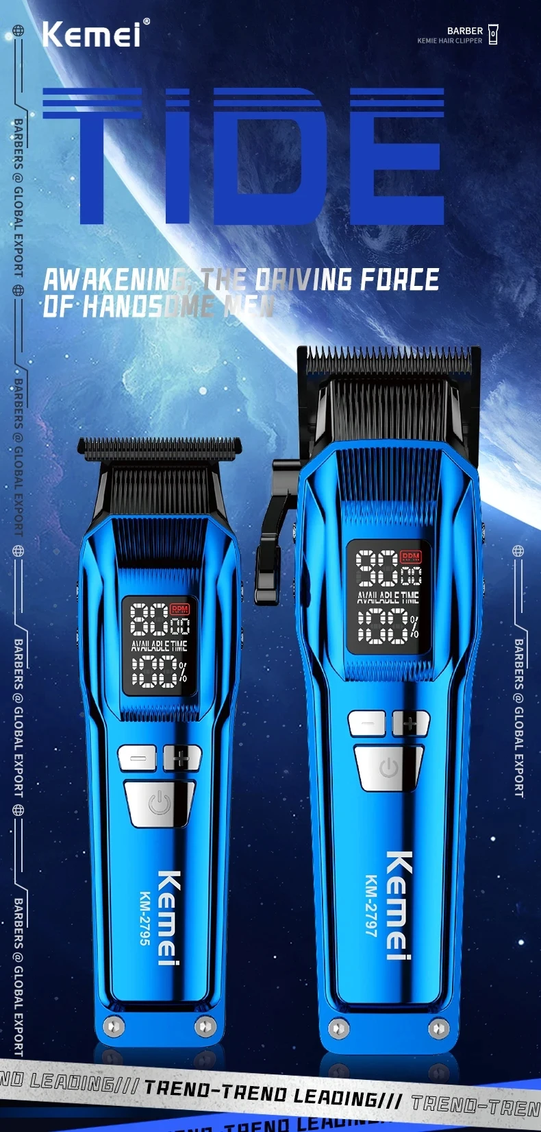 Kemei KM-2797 double tondeuse - pack tondeuse pro - moteur 9000rpm - 8/10W - usage 260 mins Kemei KM-2797 double tondeuse - pack tondeuse pro - moteur 9000rpm - 8/10W - usage 260 mins -