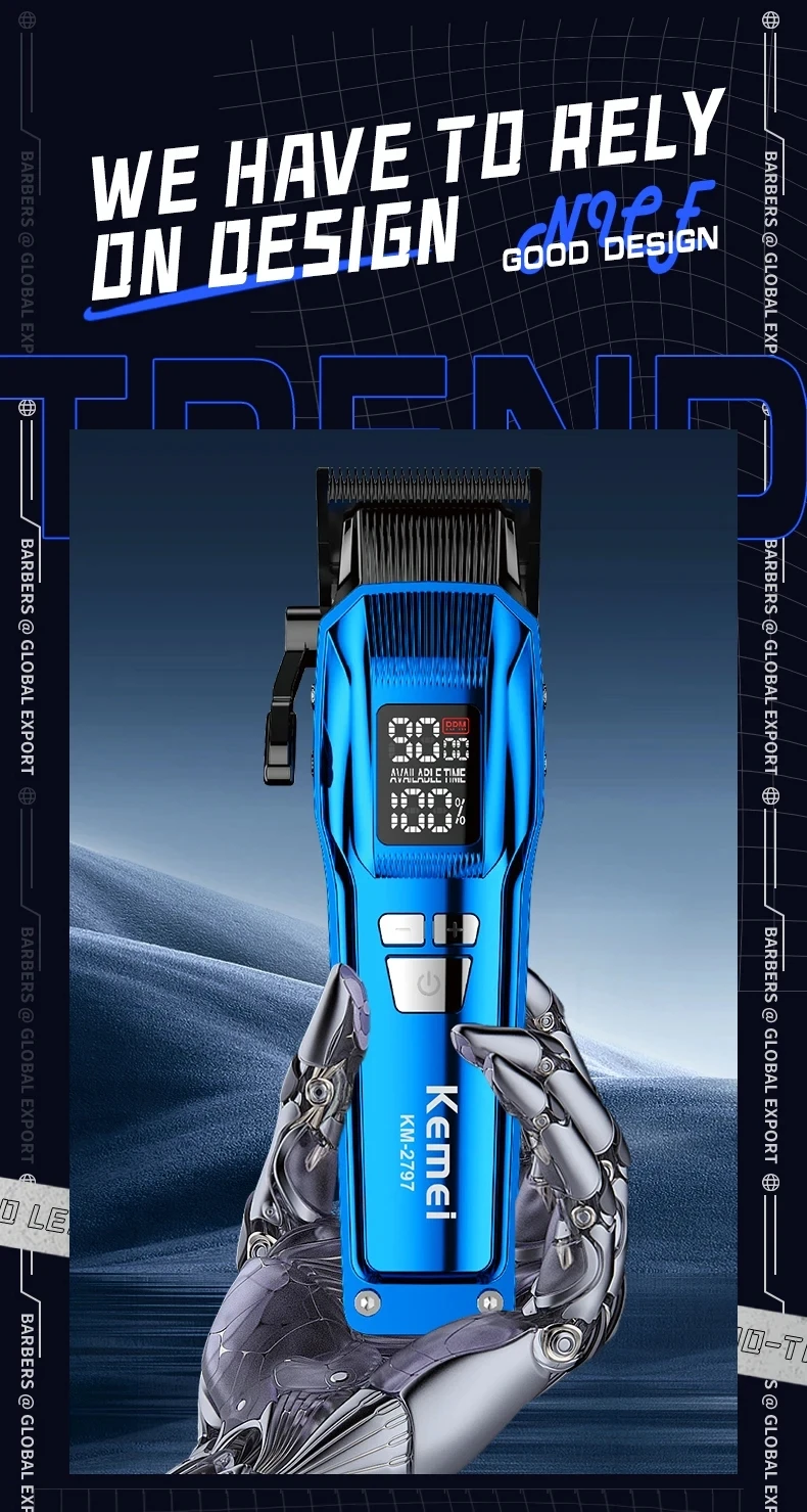 Kemei KM-2797 double tondeuse - pack tondeuse pro - moteur 9000rpm - 8/10W - usage 260 mins Kemei KM-2797 double tondeuse - pack tondeuse pro - moteur 9000rpm - 8/10W - usage 260 mins -