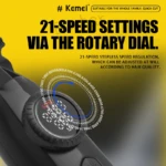 Kemei KM-1867+KM-1868 Tondeuse à cheveux professionnelle pour hommes, à lames zéro espacement, entièrement métallique, avec écran LCD,