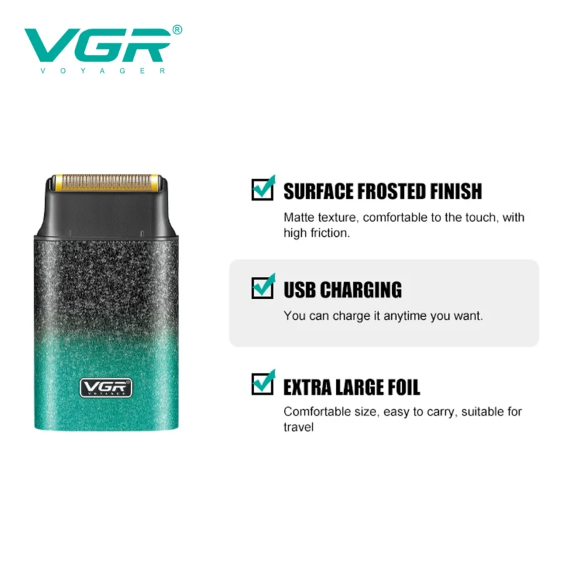 VGR V-326 rasoir élechtrique à lames oscillantes VGR, corps mat dégradé, , rasoir électrique vgr