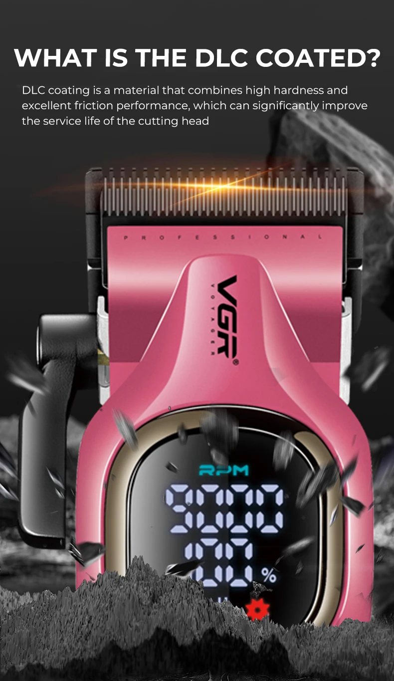 VGR V-886 S2 pack tondeuse à cheveux haut de gamme deux pièces ensemble 9000 tr/min 8W -