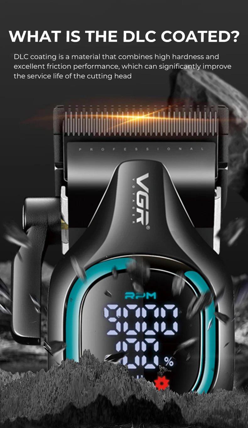 VGR V-886 S2 pack tondeuse à cheveux haut de gamme deux pièces ensemble 9000 tr/min 8W -