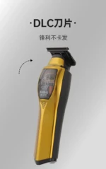 Kemei KM-1737 Tondeuse à cheveux et barbe sans fil pour hommes, gold doré