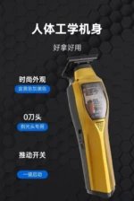 Kemei KM-1737 Tondeuse à cheveux et barbe sans fil pour hommes, gold doré