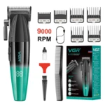 VGR V-003 – Tondeuse Professionnelle 9000 RPM Affichage Numérique Batterie 2500 mAh double tondeuse tondeuse avec levier