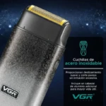 VGR V-326 – Rasoir Électrique Professionnel IPX6 Affichage Numérique (Beard Shaver) rasoir électrique vgr
