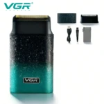 VGR V-326 – Rasoir Électrique Professionnel IPX6 Affichage Numérique (Beard Shaver) rasoir électrique vgr