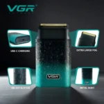 VGR V-326 – Rasoir Électrique Professionnel IPX6 Affichage Numérique (Beard Shaver) rasoir électrique vgr