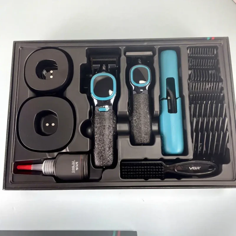 VGR V-886 S2 pack tondeuse à cheveux haut de gamme deux pièces ensemble 9000 tr/min 8W Tondeuse professionnelle