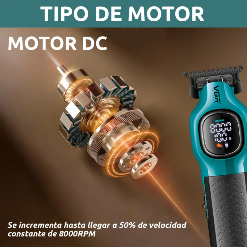 VGR V-886T – Tondeuse Professionnelle T-Blade 8000 RPM Batterie 1600 mAh Tondeuse professionnelle tondeuse vgr