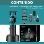 VGR V-886T – Tondeuse Professionnelle T-Blade 8000 RPM Batterie 1600 mAh Tondeuse professionnelle tondeuse vgr