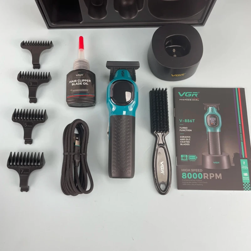 VGR V-886T – Tondeuse Professionnelle T-Blade 8000 RPM Batterie 1600 mAh Tondeuse professionnelle tondeuse vgr