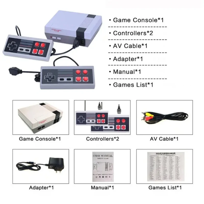 GS5 G620 – Mini Console de Jeux Rétro 620 Jeux avec 2 Manettes Filaire Console Rétro Game Stick