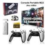 M22 Game Stick – Console Rétro 4K HDMI 64 Go avec 2 Manettes Sans Fil Console Rétro Game Stick