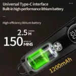 Kemei KM-1359 – Tondeuse Professionnelle Sans Fil 7500 RPM avec Écran LED et Batterie 1200mAh