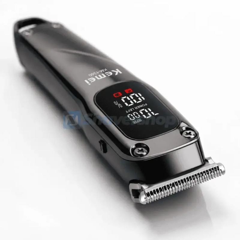 Kemei KM-1360 – Tondeuse Professionnelle 7500 RPM avec Écran LED et Batterie Longue Durée -noir tondeuse kemei