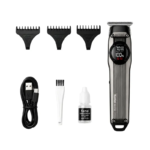 Kemei KM-1361 – Tondeuse Professionnelle Sans Fil avec Écran LED et Batterie Longue Durée – gris rondeuse kemei
