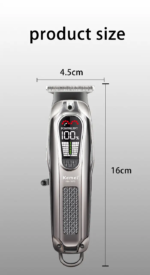 Kemei KM-1675 – Tondeuse Professionnelle 5 Vitesses avec Écran LED et Batterie 1800mAh – gris tondeuse kemei