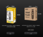 Kemei KM-1675 – Tondeuse Professionnelle 5 Vitesses avec Écran LED et Batterie 1800mAh – gris tondeuse kemei