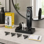 Kemei KM-1675 – Tondeuse Professionnelle 5 Vitesses avec Écran LED et Batterie 1800mAh – gris tondeuse kemei