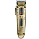 Kemei KM-1683 – Tondeuse Professionnelle Vintage 3 Vitesses avec Batterie 2000mAh et Écran LED – doré tondeuse avec bras tondeuse avec levier