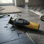 Kemei KM-1730 – Tondeuse Professionnelle Métallique 7500 RPM avec Écran LCD et Batterie 1500mAh noir doré – Dore 