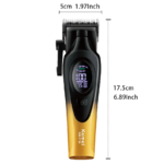 Kemei KM-1734 – Tondeuse Professionnelle 7500 RPM avec Batterie 2000mAh et Écran LED tondeuse avec bras tondeuse avec levier