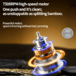 Kemei KM-1734 – Tondeuse Professionnelle 7500 RPM avec Batterie 2000mAh et Écran LED tondeuse avec bras tondeuse avec levier