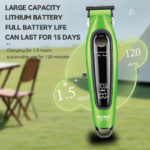 Kemei KM-1739 – Tondeuse Professionnelle 7000 RPM avec Lame Titane Noire et Batterie 1200mAh tondeuse kemei