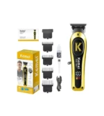 Kemei KM-1801 – Tondeuse Professionnelle DLC de Finition 7000 RPM avec Écran LED et Batterie 1200mAh – gold
