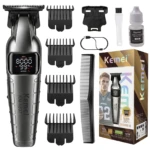 Kemei KM-1807 – Tondeuse Professionnelle 8000 RPM avec Lame DLC et Batterie 1400mAh – gris tondeuse 10W