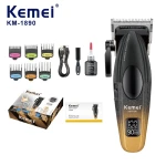 Kemei KM-1890 – Tondeuse Professionnelle 9000 RPM avec Batterie 2000mAh et Lame DLC tondeuse avec levier