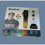 Kemei KM-1897 – Tondeuse Professionnelle Brushless 9000 RPM avec Batterie 3000mAh et Éclairage LED Tondeuse professionnelle