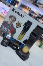 Kemei KM-1897 – Tondeuse Professionnelle Brushless 9000 RPM avec Batterie 3000mAh et Éclairage LED Tondeuse professionnelle