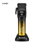 Kemei KM-1897 – Tondeuse Professionnelle Brushless 9000 RPM avec Batterie 3000mAh et Éclairage LED Tondeuse professionnelle