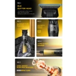 Kemei KM-1899 – Tondeuse Professionnelle Brushless 8000 RPM avec Éclairage LED et Écran Numérique tondeuse kemei