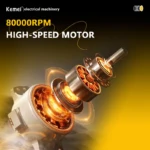 Kemei KM-1899 – Tondeuse Professionnelle Brushless 8000 RPM avec Éclairage LED et Écran Numérique tondeuse kemei