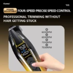 Kemei KM-1917 – Tondeuse Professionnelle Sans Fil 9000 RPM avec Écran LED et Batterie 2500mAh Tondeuse professionnelle