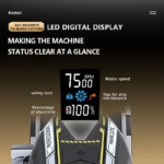 Kemei KM-1917 – Tondeuse Professionnelle Sans Fil 9000 RPM avec Écran LED et Batterie 2500mAh Tondeuse professionnelle